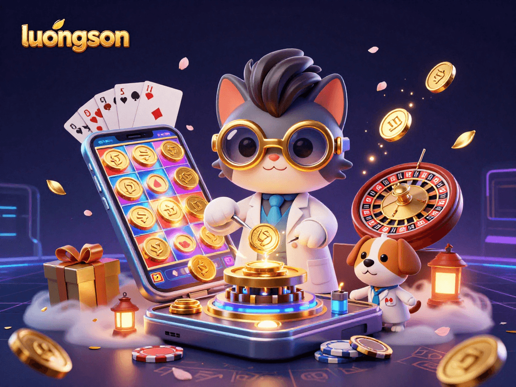 Engage with lucent luongson games while enjoying high-stakes excitement in this 3D gaming scene.