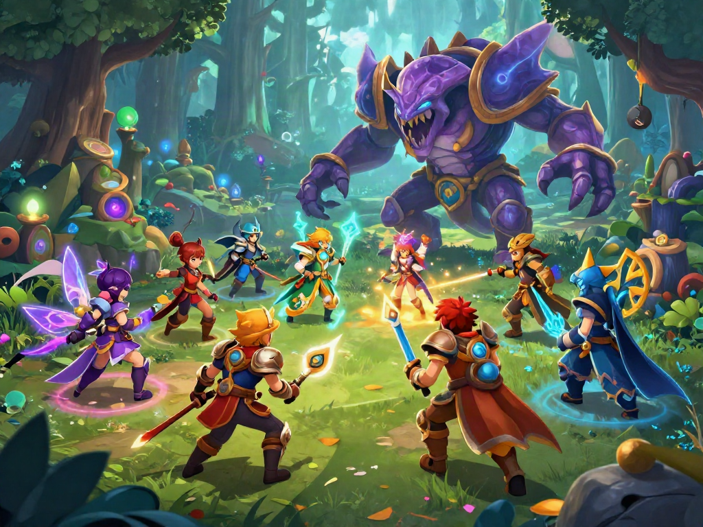 ROKOK88 link showcasing heroic characters battling epic new monsters in vibrant game update.