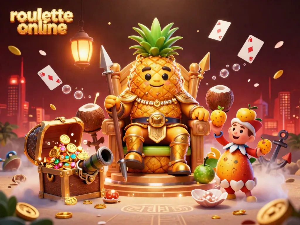 Spin the wheel and win big with this vibrant roullete online casino illustration showcasing rich elements and fun characters.