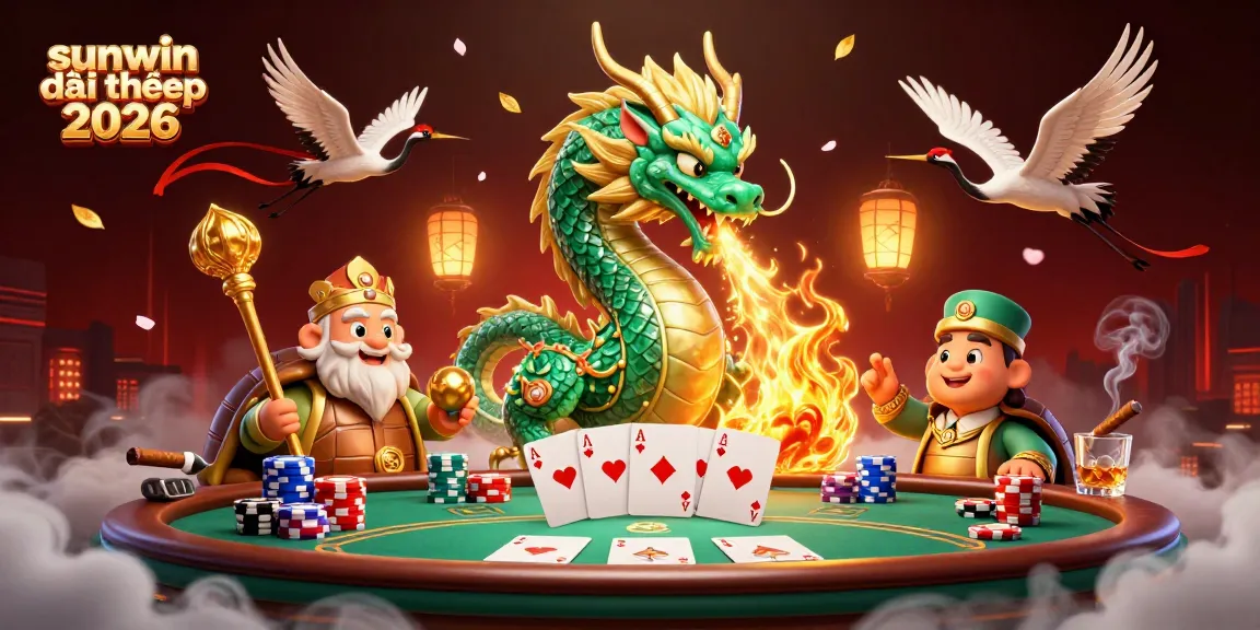 Experience the thrill of sunwin đổi thưởng 2026 with a dynamic scene featuring a powerful jade dragon and lucky elements.