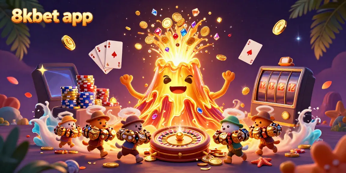 Experience the thrill of the 8xbet app through dynamic casino visuals and treasure-filled action!